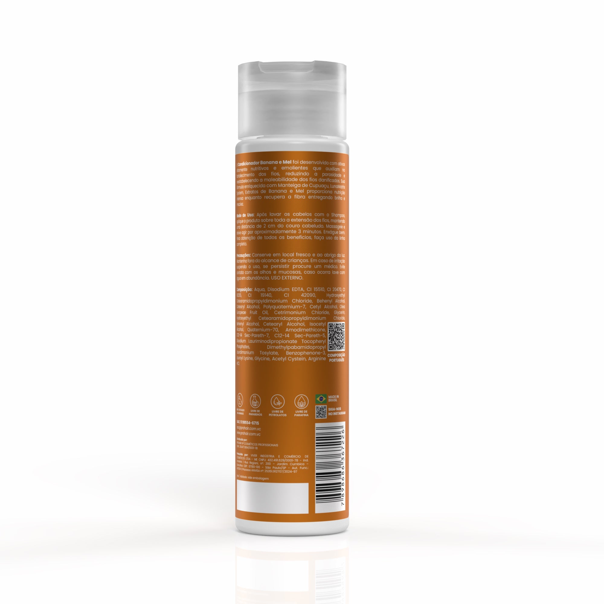 Condicionador de Nutrição Intensa Banana e Mel 300mL - Prohair