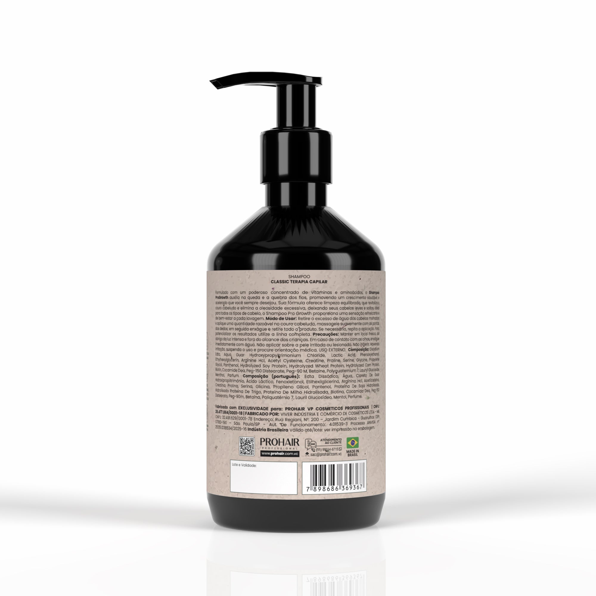 Shampoo para Crescimento Capilar Pro Growth Classic 500mL