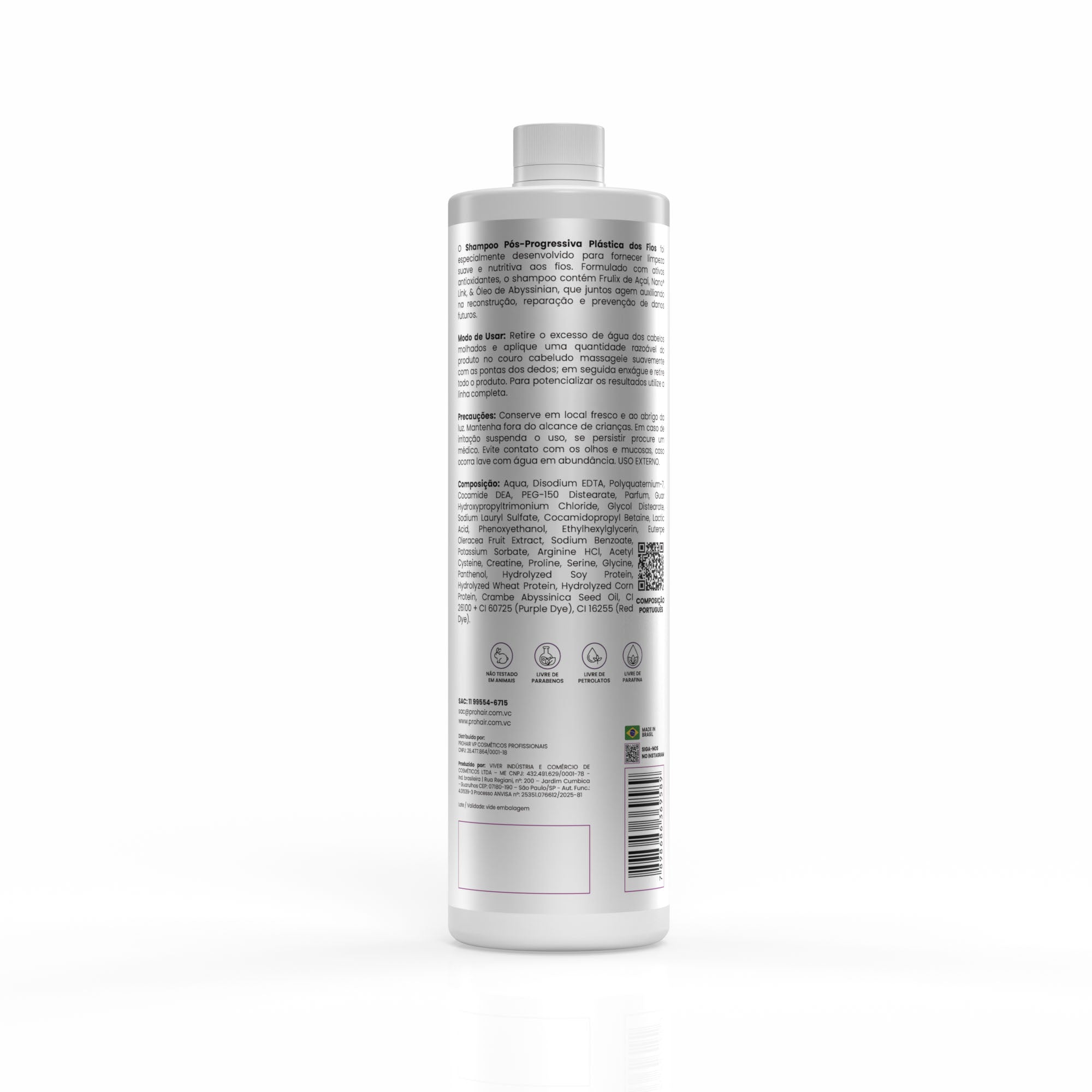 Shampoo Pós Progressiva Plástica dos Fios 1L - Prohair