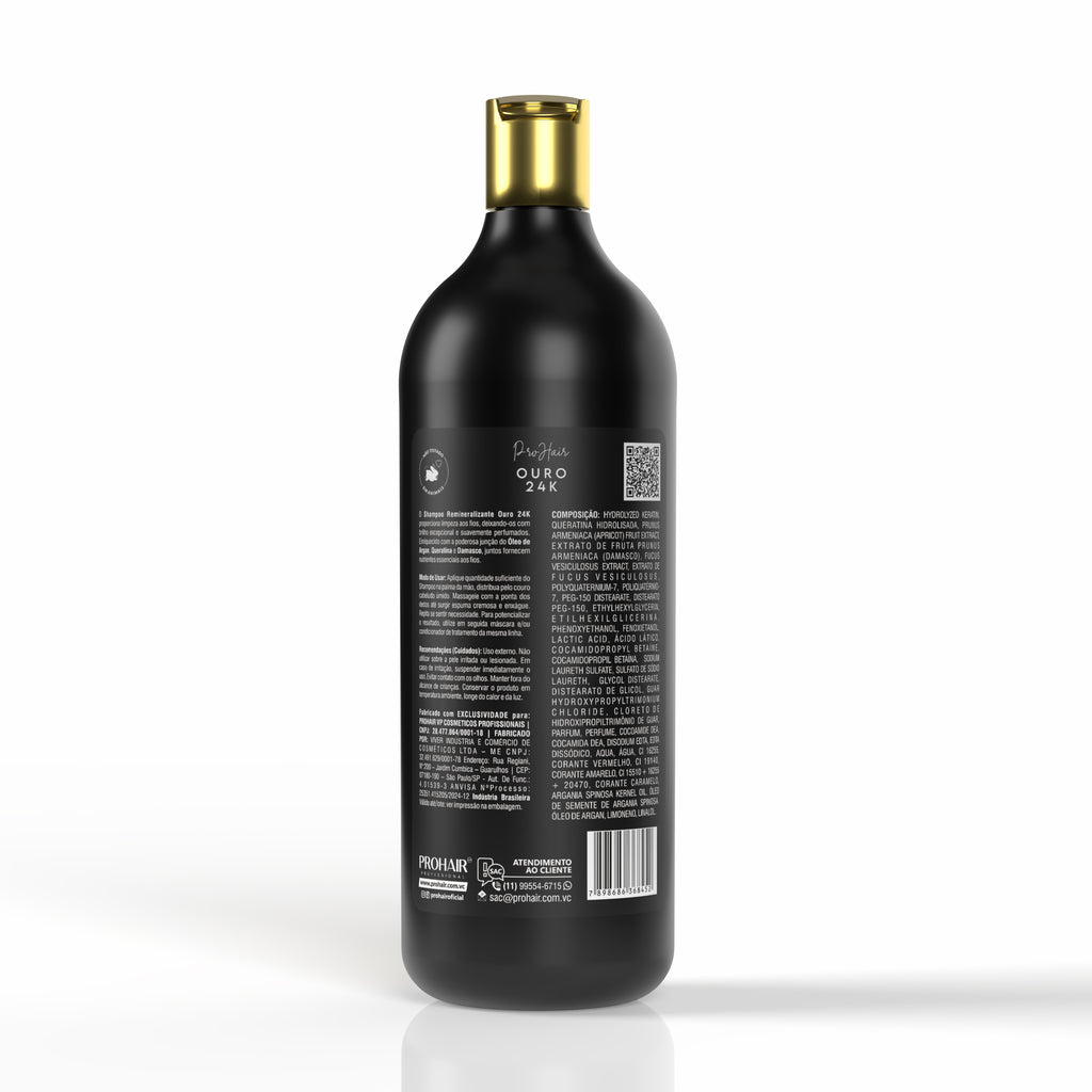 Shampoo de Hidratação Ouro 24k 1L - Prohair