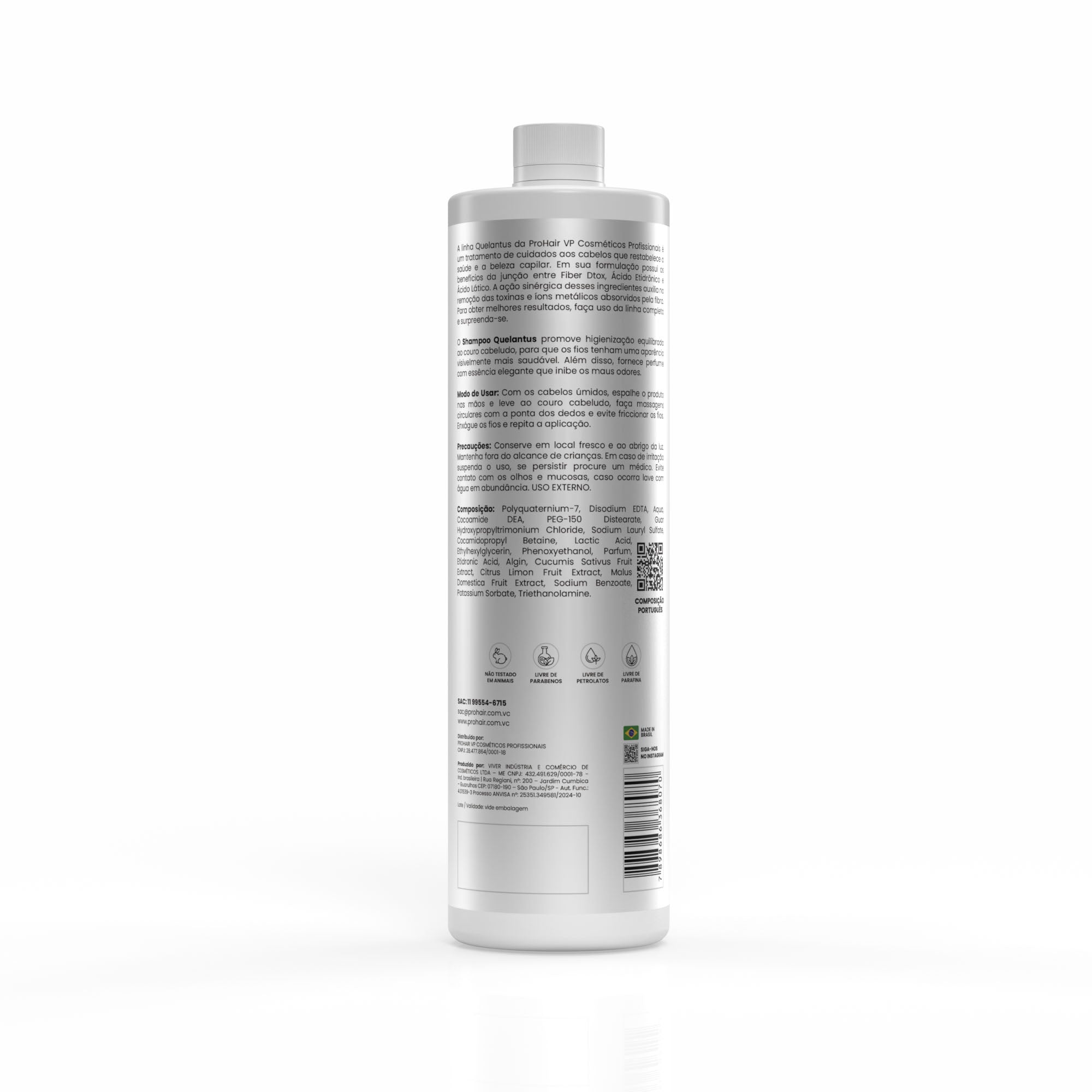 Shampoo Zero Metal Quelantus 1L - Prohair