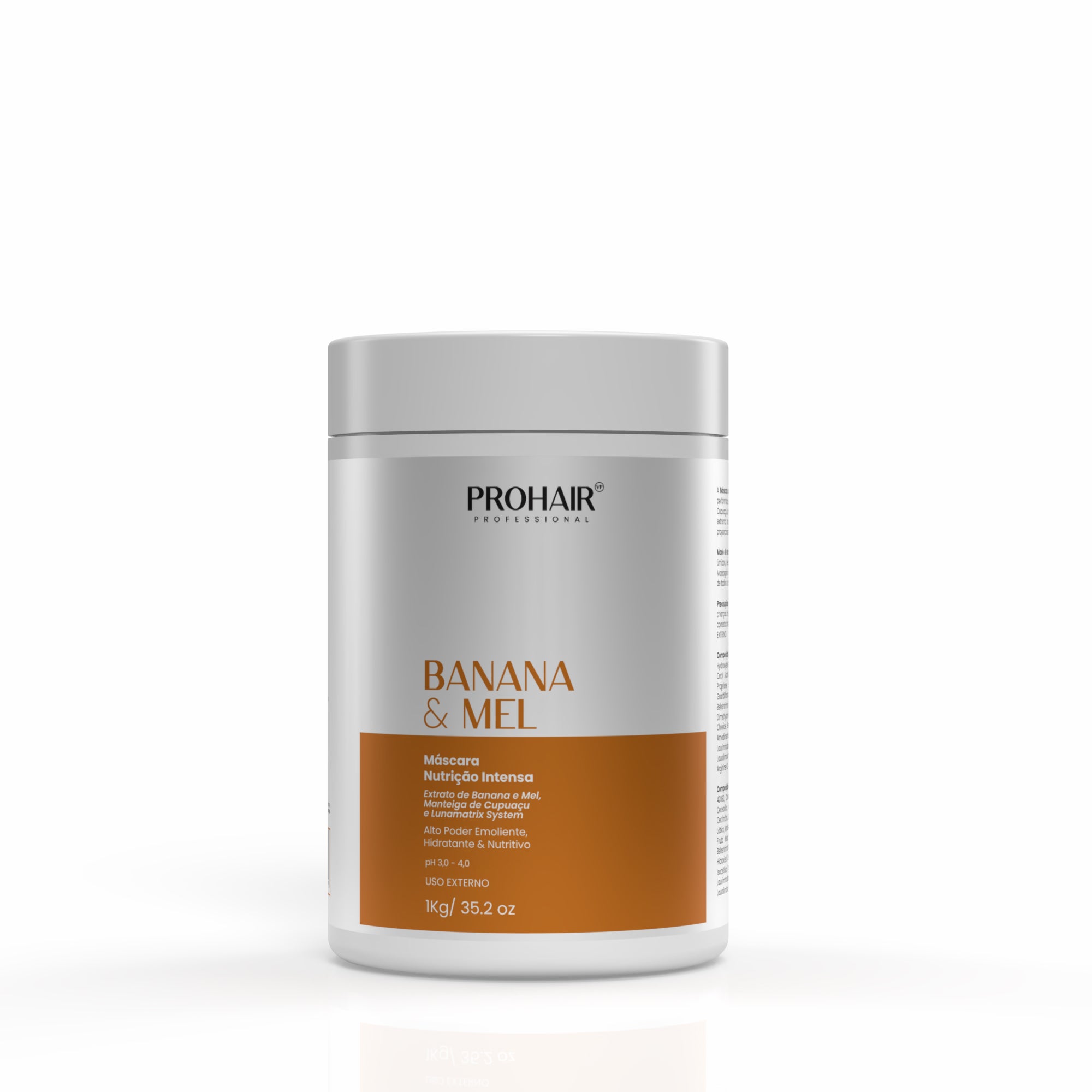 Máscara de Nutrição Intensa Banana e Mel 1kg - Prohair