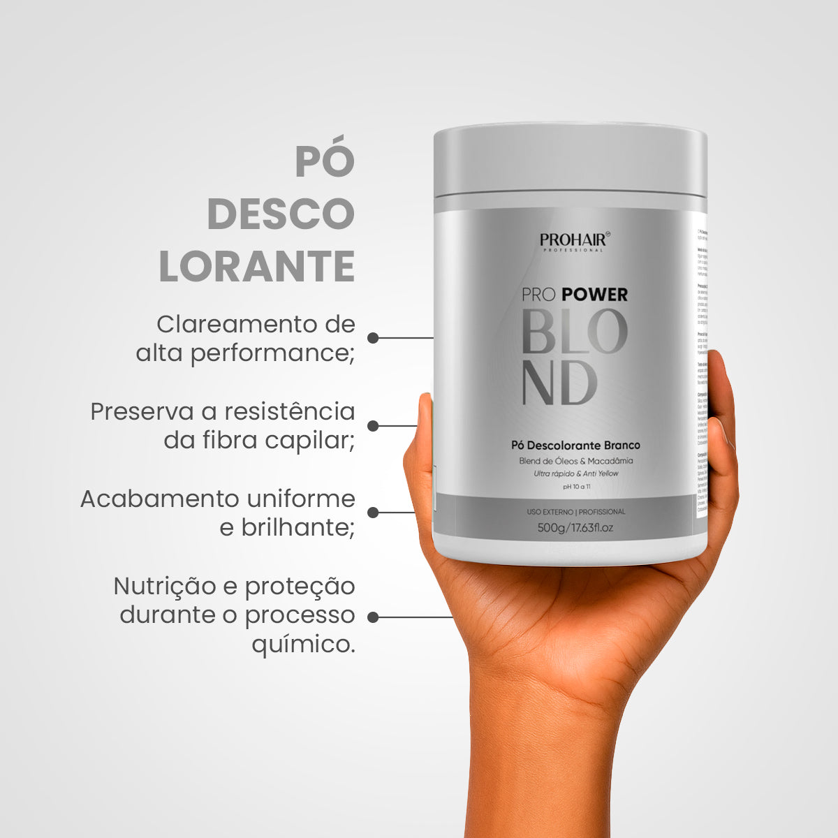 Pó Descolorante Branco 500g - Prohair