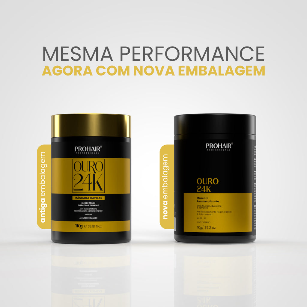 Máscara de Hidratação Ouro 24K 1kg - Prohair