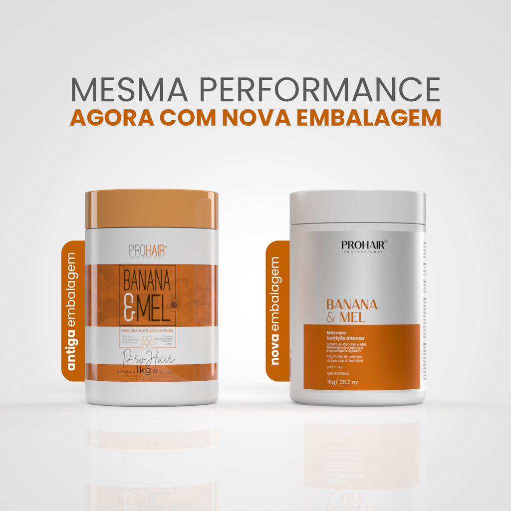 Máscara de Nutrição Intensa Banana e Mel 1kg - Prohair