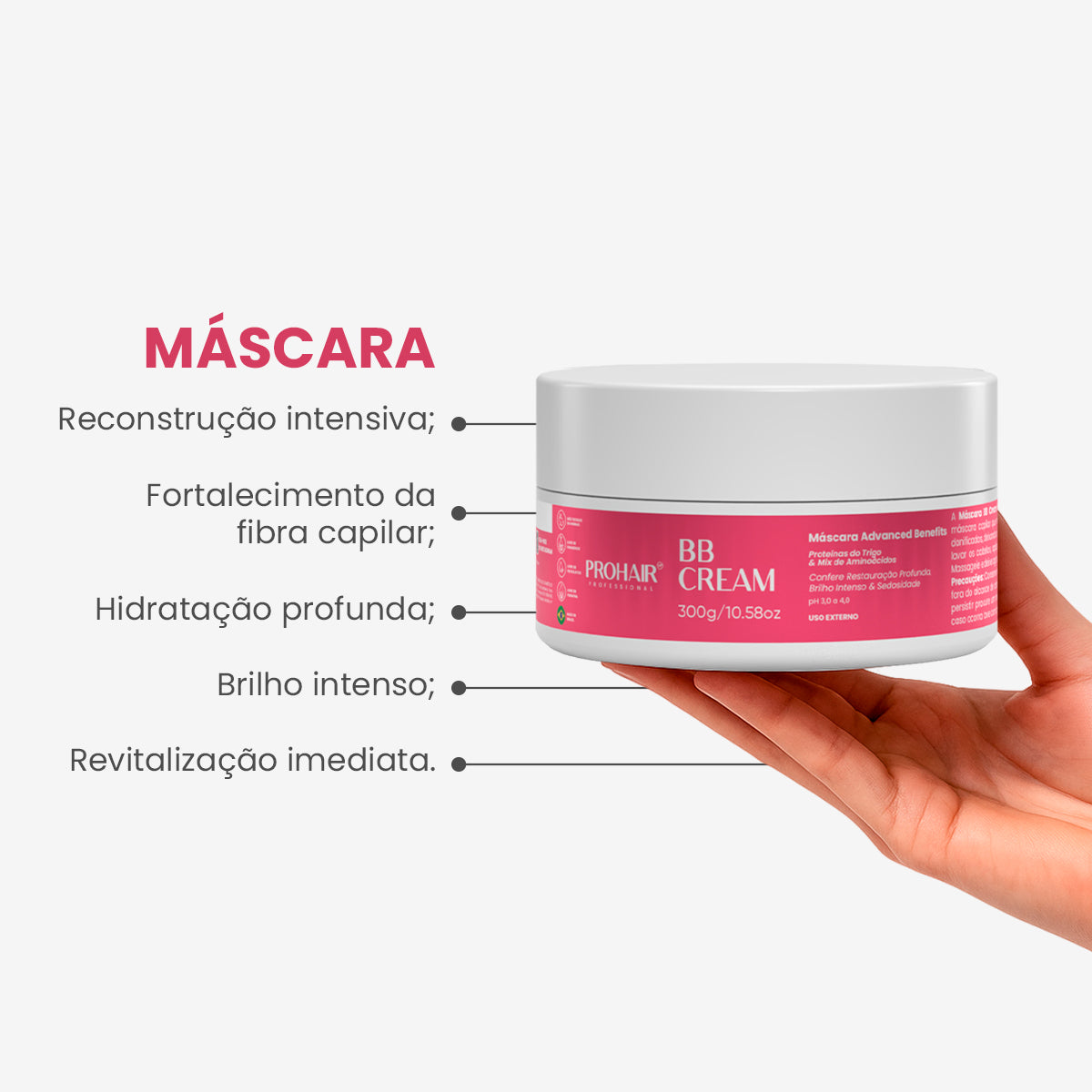 Máscara de Reconstrução Profunda BB Cream 300g - Prohair