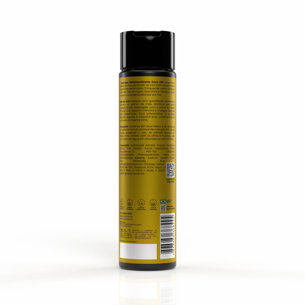 Shampoo de Hidratação Ouro 24k 300mL - Prohair