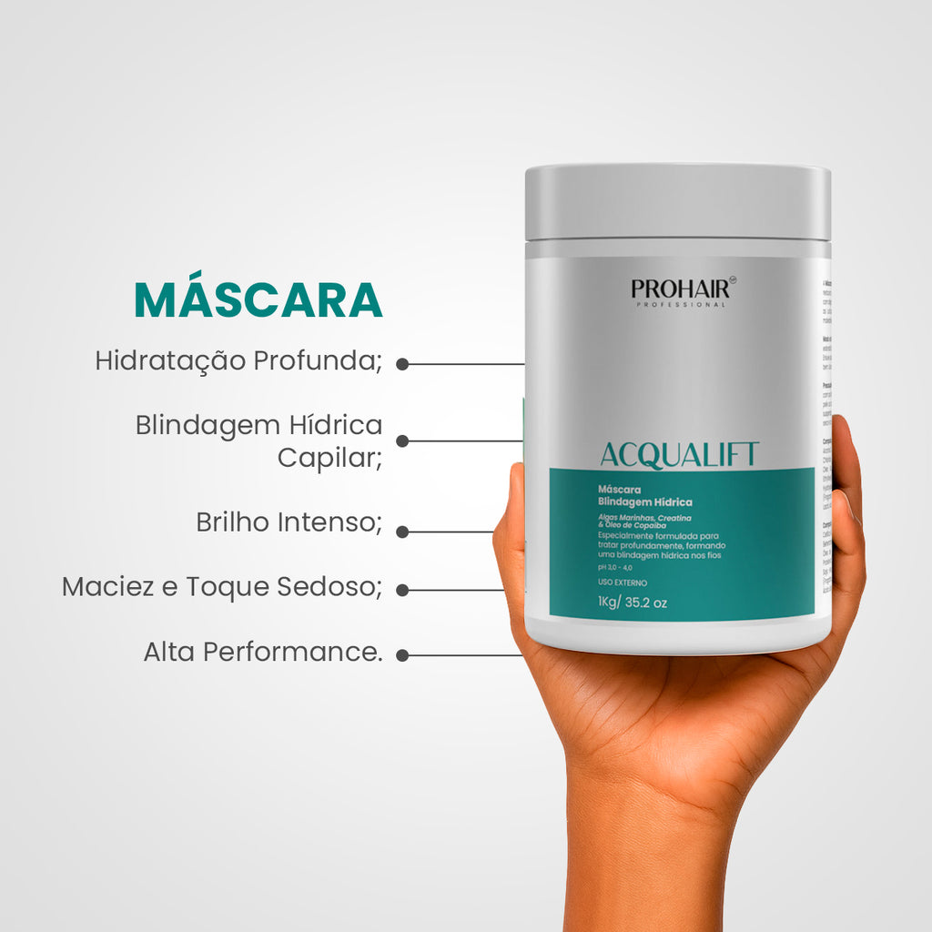 Máscara de Hidroreconstrução Acqualift 1kg - Prohair