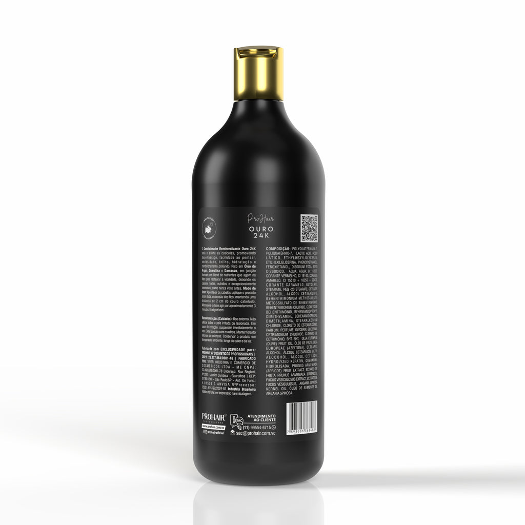 Condicionador de Hidratação Ouro 24k 1L - Prohair