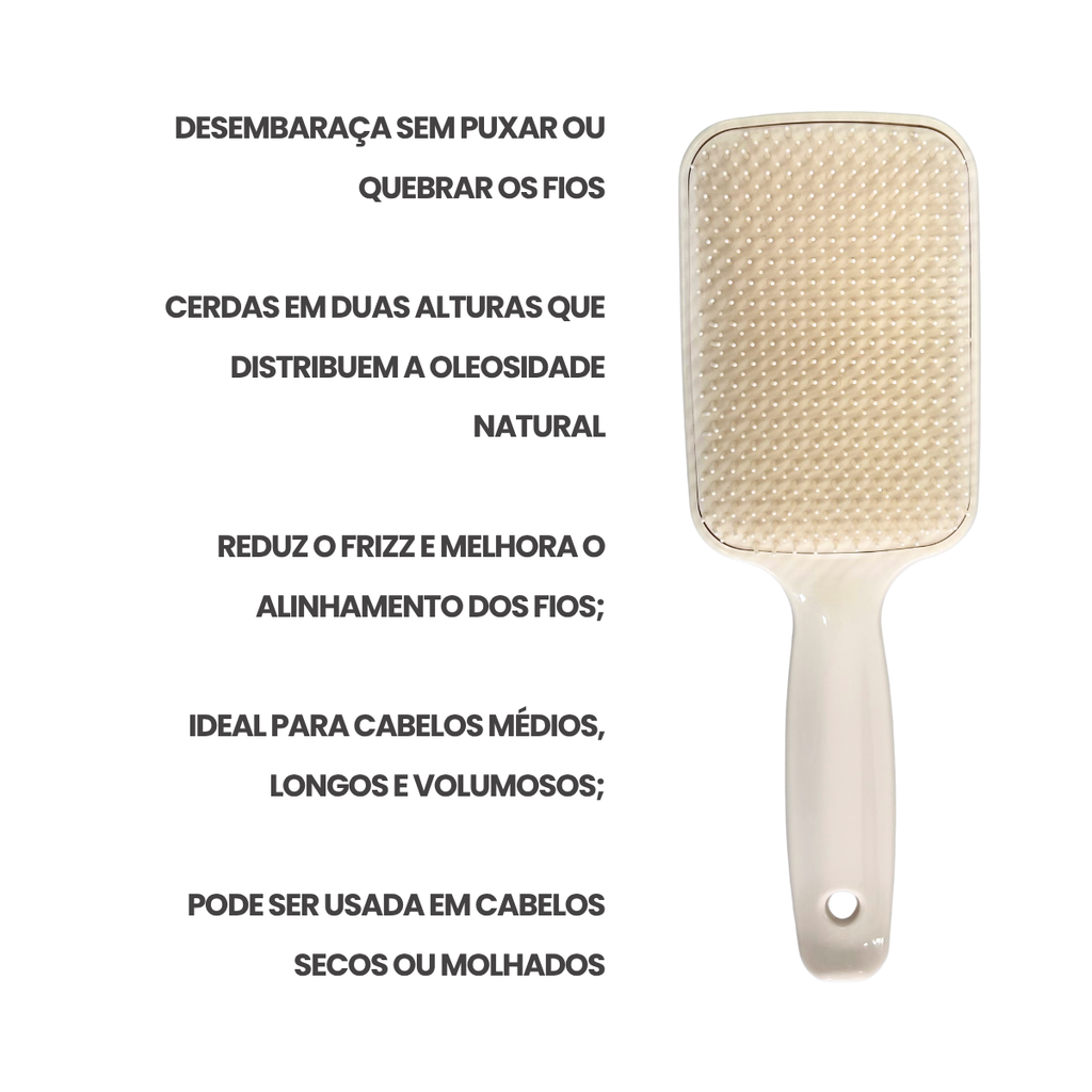 Escova Raquete Branco - Prohair