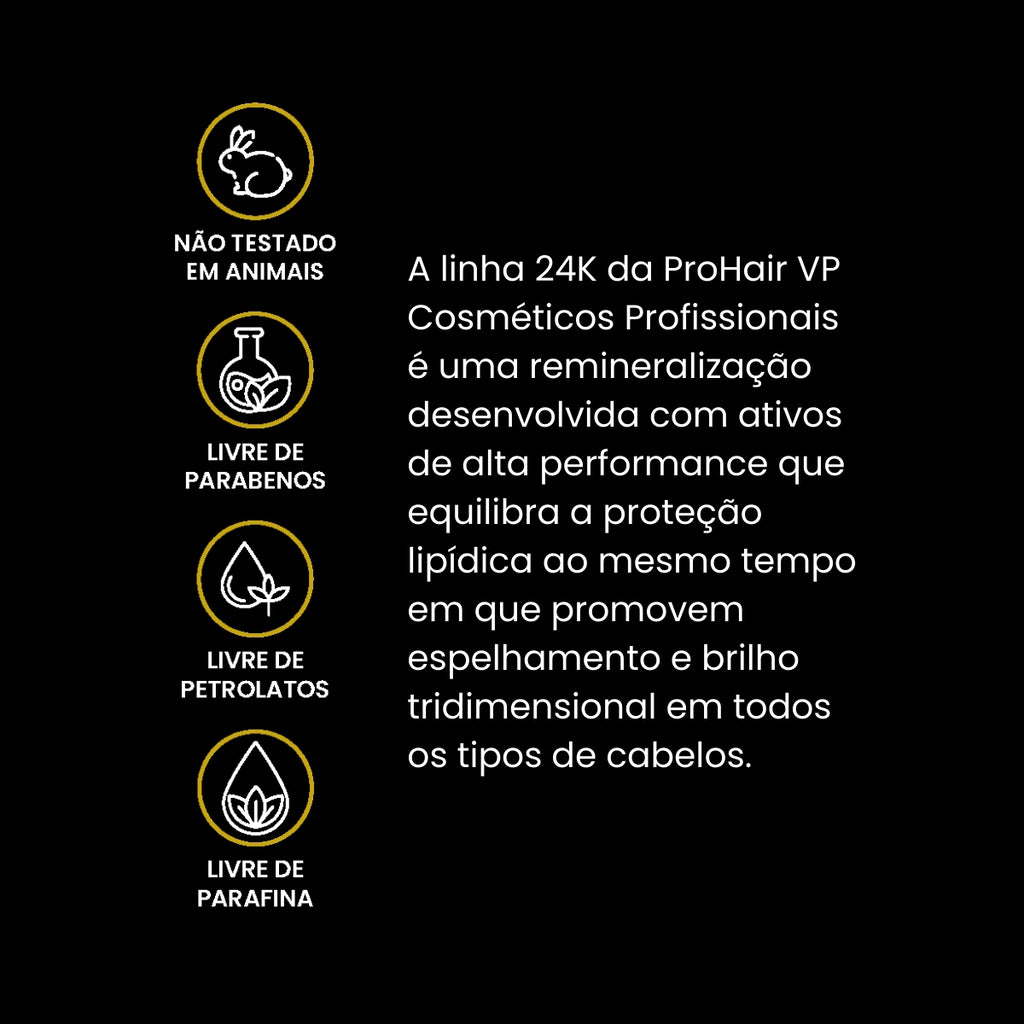 Reparador de Hidratação Ouro 24K 45ml - Prohair