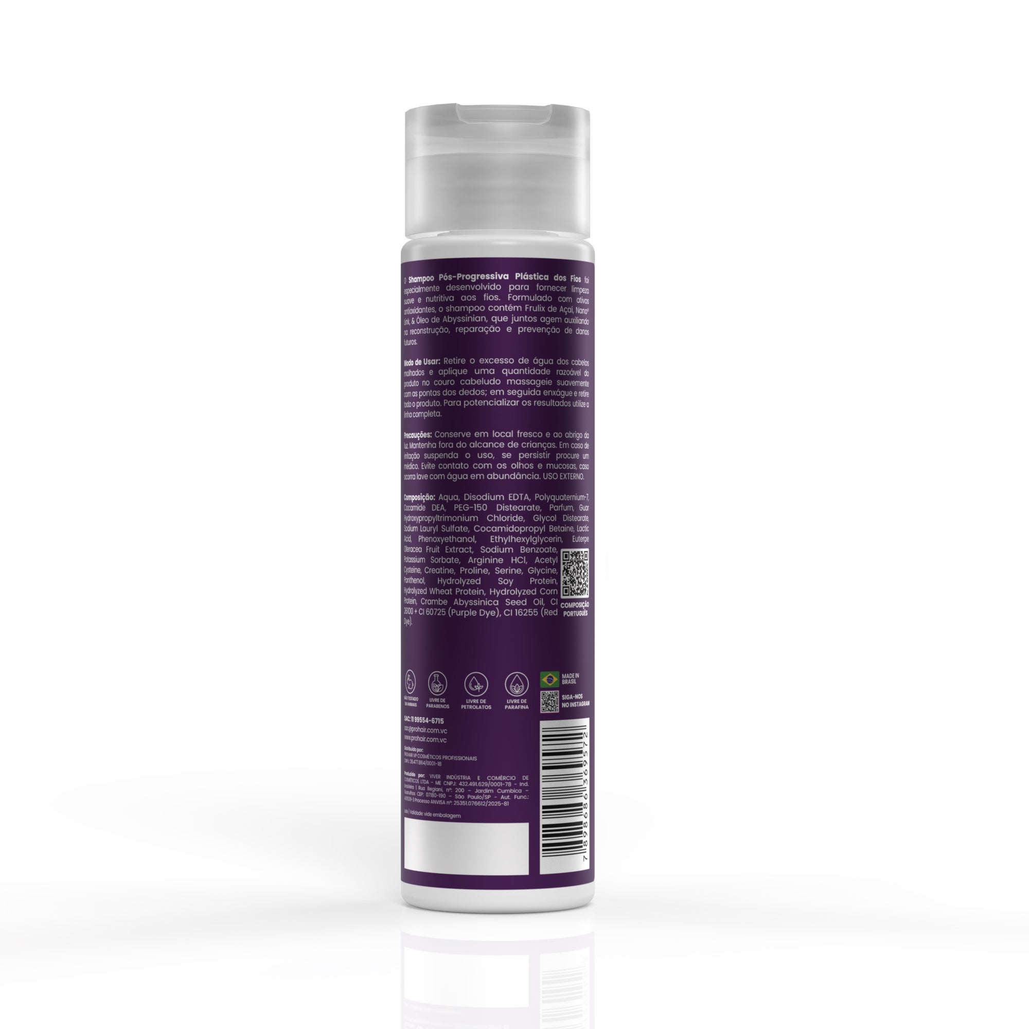 Shampoo Pós Progressiva Plástica dos Fios 300mL - Prohair
