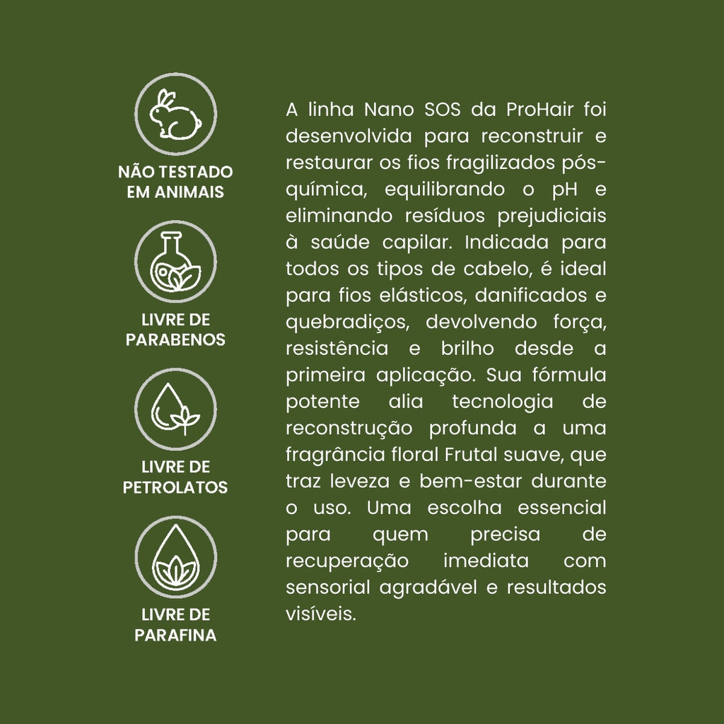 Máscara de Reconstrução Nano S.O.S 300g - Prohair